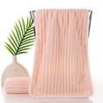 thumbnail image 1 of Fmbmuo Bath Towels Vertical Stripe Flock Soft Red Washcloths, Absorbent for Adult Men Women 12 x 24 inch Washable Towels 1 Pcs, 1 of 5