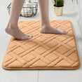 thumbnail image 1 of Fmbmuo Bathroom Rugs Low Pile Minimalist Waterproof Rectangle Bathroom Rugs 16x24in 100%Polyester Khaki, 1 of 5