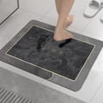 thumbnail image 1 of Fmbmuo Bathroom Rugs Modern Waterproof Rectangle Flat Pile Bathroom Rugs 16x24in Rubber Gray, 1 of 5