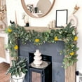 thumbnail image 1 of Fmbmuo Beaded Christmas Garland 70.9in Plastic Eucalyptus Leaves and Lemon for Living Room & Entryway, 1 of 5