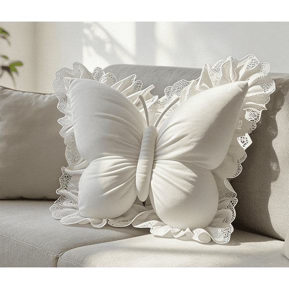 Fmbmuo Bow Knot Throw Pillow – Solid Color Decorative Cushion for Sofa & Bed