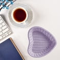 thumbnail image 1 of Fmbmuo Breathable Storage Basket Plastic Stackable for Storage, Purple 9.45 x 8.6 in Modern Heart-shaped Small Storage Basket for Living Room, 1 of 5