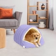 thumbnail image 1 of Fmbmuo Calming Covered Cat Dog Bed Medium Warm Soft & Comfortable Dog Beds, Cozy Round Washable Sleeping Pad Indoor Outdoor Use (Purple), 1 of 1