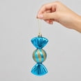 thumbnail image 1 of Fmbmuo Candy Shaped Christmas Hanging Ornaments Set Striped Glitter Xmas Tree Pendants Box Packed Festive Hanging Decor for Holiday Party,Blue, 1 of 5