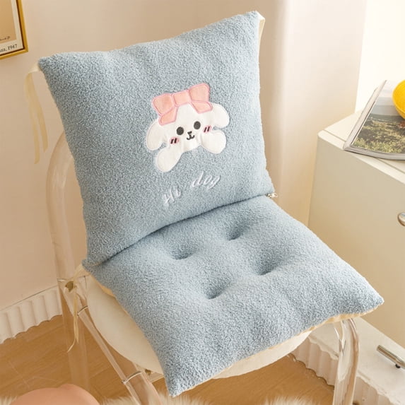 Fmbmuo Chair Cushions 16x32 Inch Warm And Cozy Fade Resistant Rectangle Seat & Back Cushions, 1Pcs Traditional Cloth (Blue)