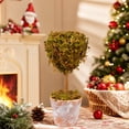 thumbnail image 1 of Fmbmuo Christmas Decor Creative Mini Tree Heart Shaped Desktop Ornament Festive Potted Decor for Desk and Shelf Ornaments,Green, 1 of 5