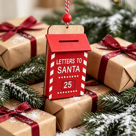 Fmbmuo Christmas Decor Wooden Tree Ornaments Rustic Wood Hanging Decorations Vintage Xmas Pendants Ornaments,Multicolor