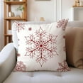 thumbnail image 1 of Fmbmuo Christmas Decorative Pillow Cover - Red & White Printed Holiday Throw Pillows Cases 18×18 Inch,Sofa Cushion Cover for Living Room Bedroom Decor,Christmas Home Decoration (1 Piece), 1 of 3