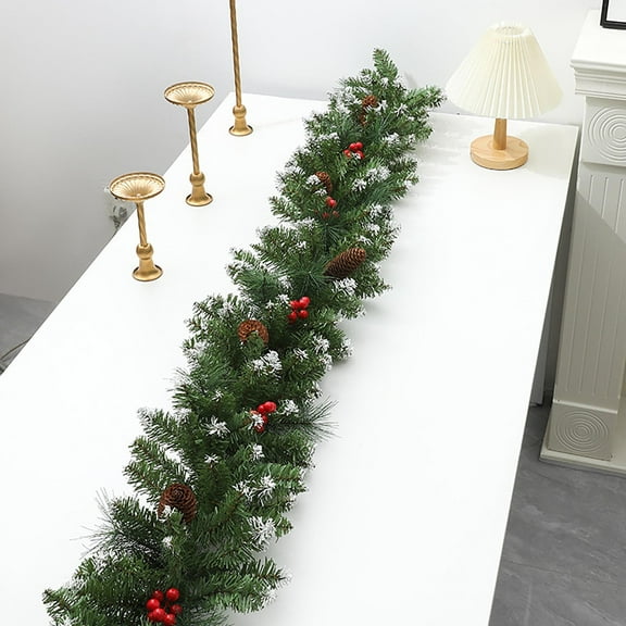 Fmbmuo Christmas Garland Red Red Berry Garland Table Stain Resistant Decorations, 1 pcs Plastic Traditional Artificial Garlands for Home Decor Decor