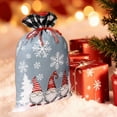 thumbnail image 1 of Fmbmuo Christmas Gift Bags Large Gray Snowflakes 1Pcs Decorations Cloth Drawstring Neon Christmas Bag Easy to Use, Time-Saving, 1 of 5