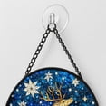 thumbnail image 1 of Fmbmuo Christmas Round Window Hanging , Vintage Durable Suncatcher Decor , For Xmas Tree Wreath Window Holiday Decor, 1 of 7