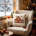 thumbnail image 1 of Fmbmuo Christmas Throw Pillow with Insert, 18x18 Inch Soft Plush Farmhouse Xmas Cushion for Sofa Couch Mantel​ Decor, 1 of 4