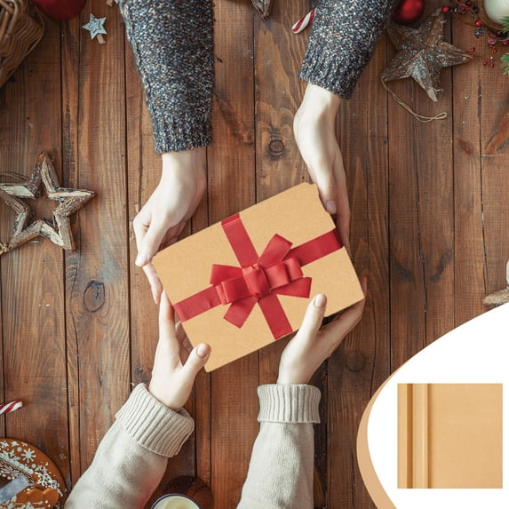 Fmbmuo Christmas Wrapping Paper Rolls Brown Geometric 1 Rolls Decorative Gift Wrapping, 300x43 CM Traditional Wrapping Paper Heavy Duty Wrapping Paper