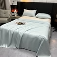 thumbnail image 1 of Fmbmuo Cloth Queen Sheet Set 1 Piece Cooling Technology Sateen 1x Bed Sheet Summer Unisex Light Blue, 1 of 5