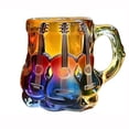 thumbnail image 1 of Fmbmuo Coffee Cups 12 oz Easy Clean Resin Coffee Mug With Handle, Dishwasher and Microwave Safe Cute Bohemian 3d Guitar Cup Birthday Gifts for Women Men, 1 of 4