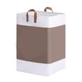 thumbnail image 1 of Fmbmuo Collapsible Laundry Basket Cotton with Dual Handles for Storage, 13" x 21" Brown Large Capacity Modern Tall Laundry Basket for Laundry Room, 1 of 5