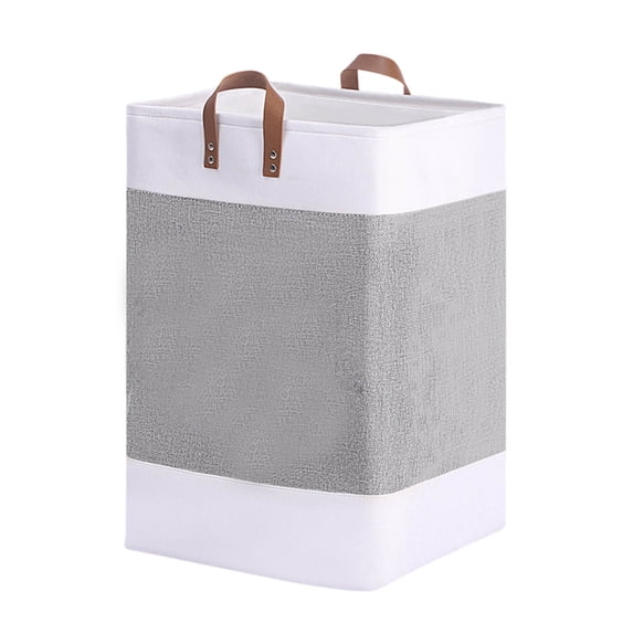 Fmbmuo Collapsible Laundry Basket Cotton with Dual Handles for Storage, 13" x 21" Gray Large Capacity Modern Tall Laundry Basket for Laundry Room