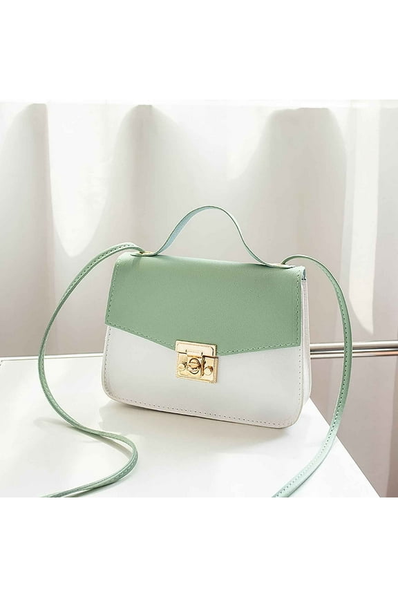 Color-Block Square Bag – Trendy Handheld & Crossbody for Women (5 Colors)