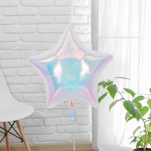 Fmbmuo Colored Balloons Blue Polyester 1 pcs Decorations 19 Inch Pentagrams , Balloons for Birthday,Weddings, Anniversaries Decorations