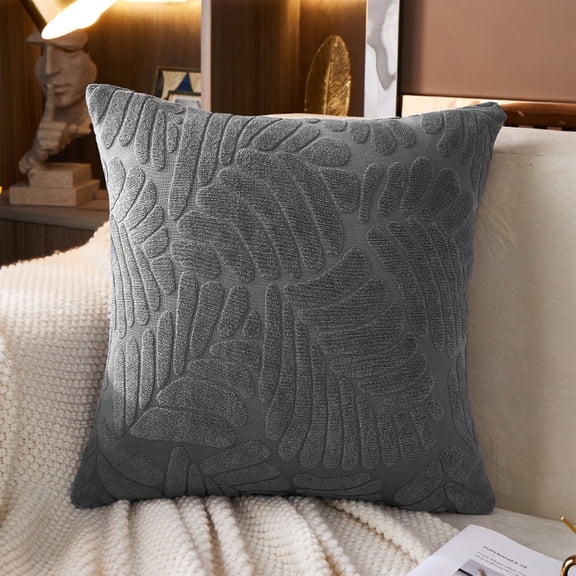 Fmbmuo Corduroy Leaf Pillow - Large Textured Throw Pillow for Couch, Boho Home Decor