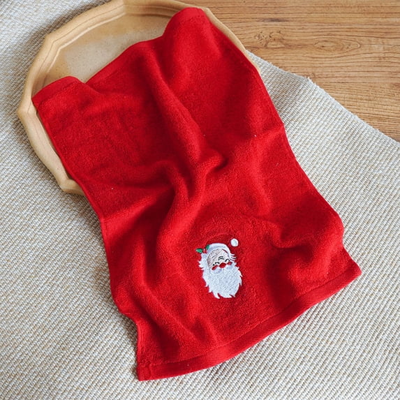 Fmbmuo Cotton Linen Kitchen Hand Towels Christmas Funny Absorbent Red Dish Towels Quick Drying Soft Plush Reusable Cleaning Decorative Dish Cloths for Dish Rags Drying Dishes