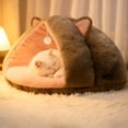 thumbnail image 1 of Fmbmuo Covered Cat Dog Bed Calming Medium Warm with Cushion Cave Dog Beds, Cozy Soft Orthopedic Indoor & Outdoor Use (Gray), 1 of 1