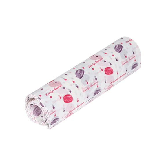 Fmbmuo Decorative Food Packaging Paper 50 Pcs White Floral Food Wrapping 21x25 CM Modern Wrapping Paper for Pastries Cakes Sandwiches