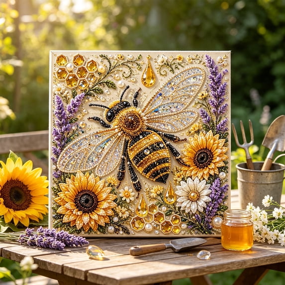 Fmbmuo Diamond Art Paintings Square Drill Diamonds Art Canvas Painting Kits for Beginner Wall Art for Bedroom