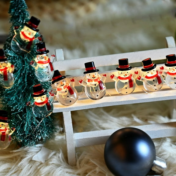 Fmbmuo Diy Craft Christmas Ornaments Tree Decorations Lights up Hanging Tree Decorations 20 Led Snowman String Lights Party Thanksgiving Keepsake Ornaments Decorations