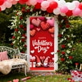 thumbnail image 1 of Fmbmuo Door Cover Machine Washable Romantic Balloon Print 71x35 Inch Red Valentine's Day Decoration, Vintage Seasonal Home Decor Cozy Holiday Door Backdrop Happy Valentine‘s Day, 1 of 5