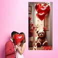 thumbnail image 1 of Fmbmuo Door Covers Decorative Red 71x35 Inch Cute Printed Machine Washable Valentine's Day Decoration, Seasonal Home Decor Art Deco Reversible Holiday Door Backdrop Happy Valentine‘s Day, 1 of 5