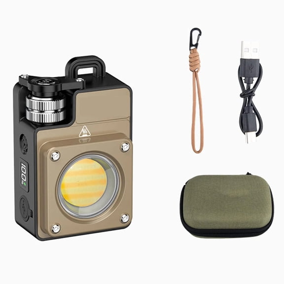 Fmbmuo Dual Mode Camping Lantern Flashlight 1000 Lumen Rechargeable LED Light with Magnetic Base and Red SOS for Tent Work Black