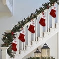 thumbnail image 1 of Fmbmuo Durable Christmas Tree Ornaments 1 Pcs Red Stocking Gift Bag Decorations Polyester Traditional Glitter Home Decor for Xmas Tree/Holiday/Party Decor, 1 of 5