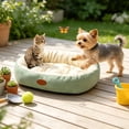 thumbnail image 1 of Fmbmuo Elliptical Pet Bed Dog Bed Cat Bed, Summer Breathable Winter Warm Cozy Cushion for Medium Large Dogs and Cats, Green, 1 of 5