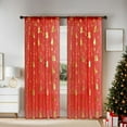 thumbnail image 1 of Fmbmuo Fade Proof Christmas Curtains Christmas Tree Print Light Filtering Red Decorations， UV Resistant Rod Pocket 1 pcs Art Deco Window Curtains， Bedroom/Living Room,108 Inch, 1 of 5
