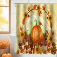thumbnail image 1 of Fmbmuo Fall Shower Curtains for Bathroom Nylon,Spandex Orange Hookless Decorations， Traditional Floral Shower Curtain 1Pcs, 1 of 6