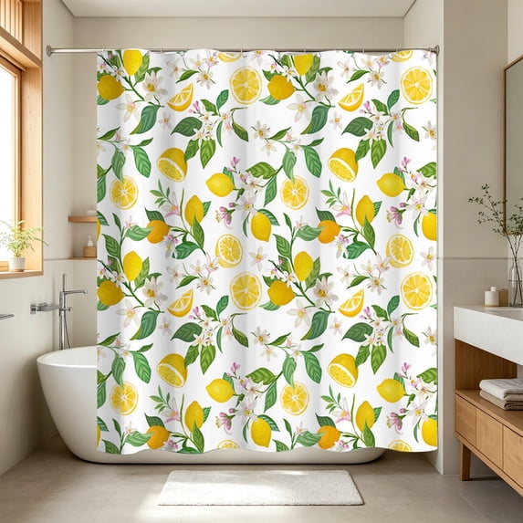 Fmbmuo Floral Shower Curtain 72x72 Inch Waterproof Heavy-Duty Polyester Bathroom Partition Curtain with 12 Hooks No-Drill Flower Decor,Multicolor