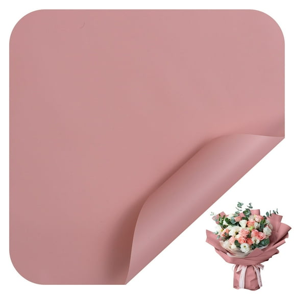 Fmbmuo Flower Wrapping Paper Pink Reversible 20 Pcs Solid Color Gift Wrapping, 58x58 CM Minimalist Wrapping Paper for Multiple Gift Giving Events