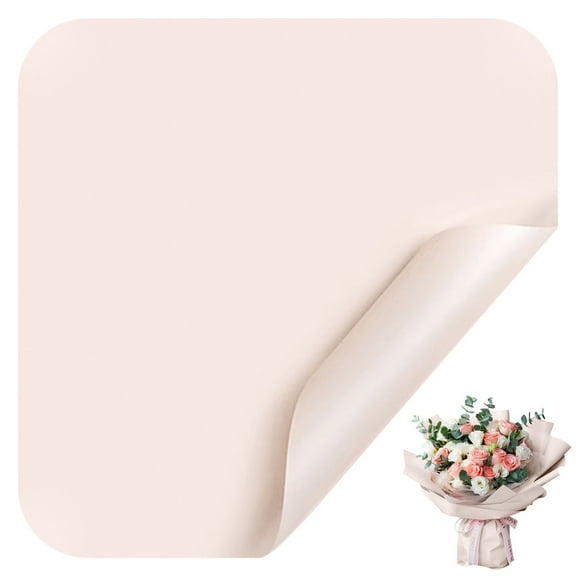Fmbmuo Flower Wrapping Paper Pink Solid Color 20 Pcs Reversible Gift Wrapping, Minimalist 58x58 CM Wrapping Paper for Multiple Gift Giving Events