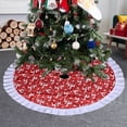 thumbnail image 1 of Fmbmuo Gold Printed Christmas Tree Skirt Red 35 Inch Christmas Decorations, Cloth Rustic Festive Vintage Tree Skirt Indoor Holiday Party Decor, 1 of 5
