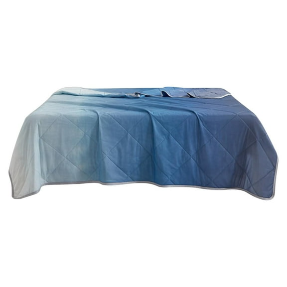 Fmbmuo Gradient Cooler Comforter - Lightweight summer cooler comforter with temperature-regulating technology, soft and comfortable for air-conditioned rooms/dormitories/bedrooms (39x59 inches)