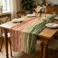 thumbnail image 1 of Fmbmuo Gradient Crinkle Table Runner , 70x35Inch Versatile Bohemian Table Cover , for Party Wedding Birthday Table Decoration, 1 of 5