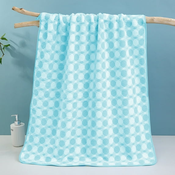 Fmbmuo Green Bath Towels Reusable Polka Dot Cloth Washcloths, Soft for Adult Men Women 13 x 30 inch Thick Gift Towels 1 Pcs