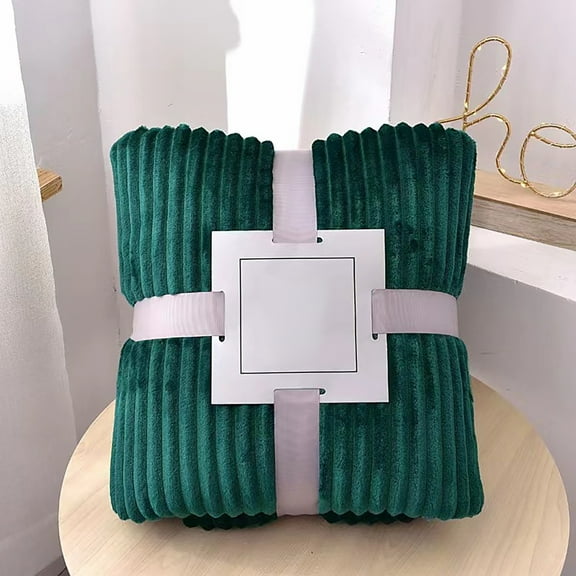 Fmbmuo Green Blankets Flannel Cozy and Warm Modern for Couch, Bed, Living Room Solid Breathable 39x60 Inches