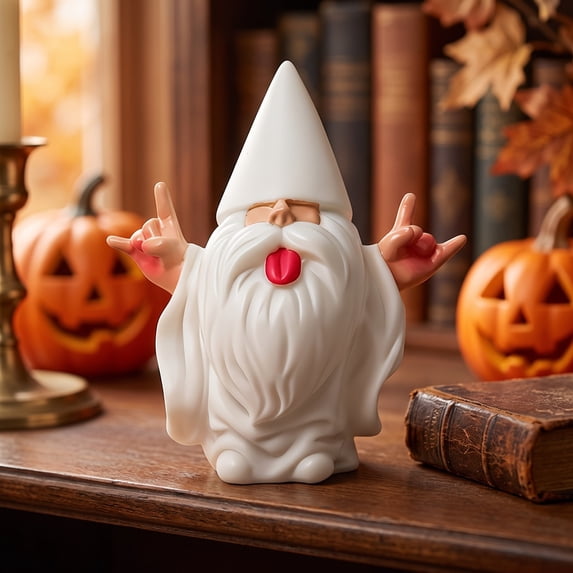 Fmbmuo Halloween Cute White Ghost Resin Figurine Tabletop Decor For Desk Mantel And Party Display