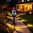 thumbnail image 1 of Fmbmuo Home Decor Outdoor Solar Powered Mini Christmas Tree Lights LED Stake Lamp with 2 Modes Wall Decor,Multicolor, 1 of 5