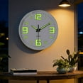 thumbnail image 1 of Fmbmuo Home Noctilucent Wall Clock Year-Round Shatterproof Warm Decorations, White Traditional Plastic Home Decor Ornaments for Bedroom Nightstand, 1 of 5