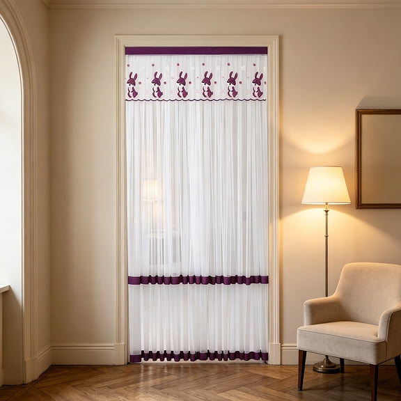 Fmbmuo Kitchen Cabinet Hiding Curtain Beige Dustproof No Drill Door Divider