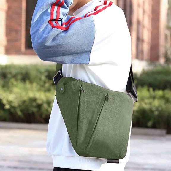 Fmbmuo Large Capacity Multi-Pocket Shoulder Bag – 8-Color Unisex Crossbody Organizer