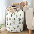 thumbnail image 1 of Fmbmuo Laundry Basket Cloth with Handles Foldable for Storage, White 13.7" x 11.8" Modern Geometric Quilted Laundry Basket for Living Room, 1 of 5